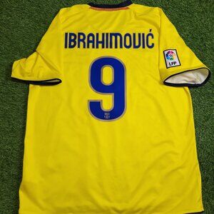 Ibrahimovic Barcelona DEBUT SEASON 2009 2010 Soccer Third Jersey Shirt L